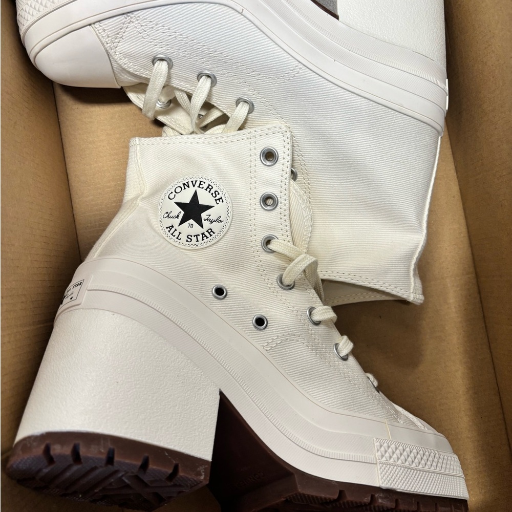 Converse Women's White Heeled Boots